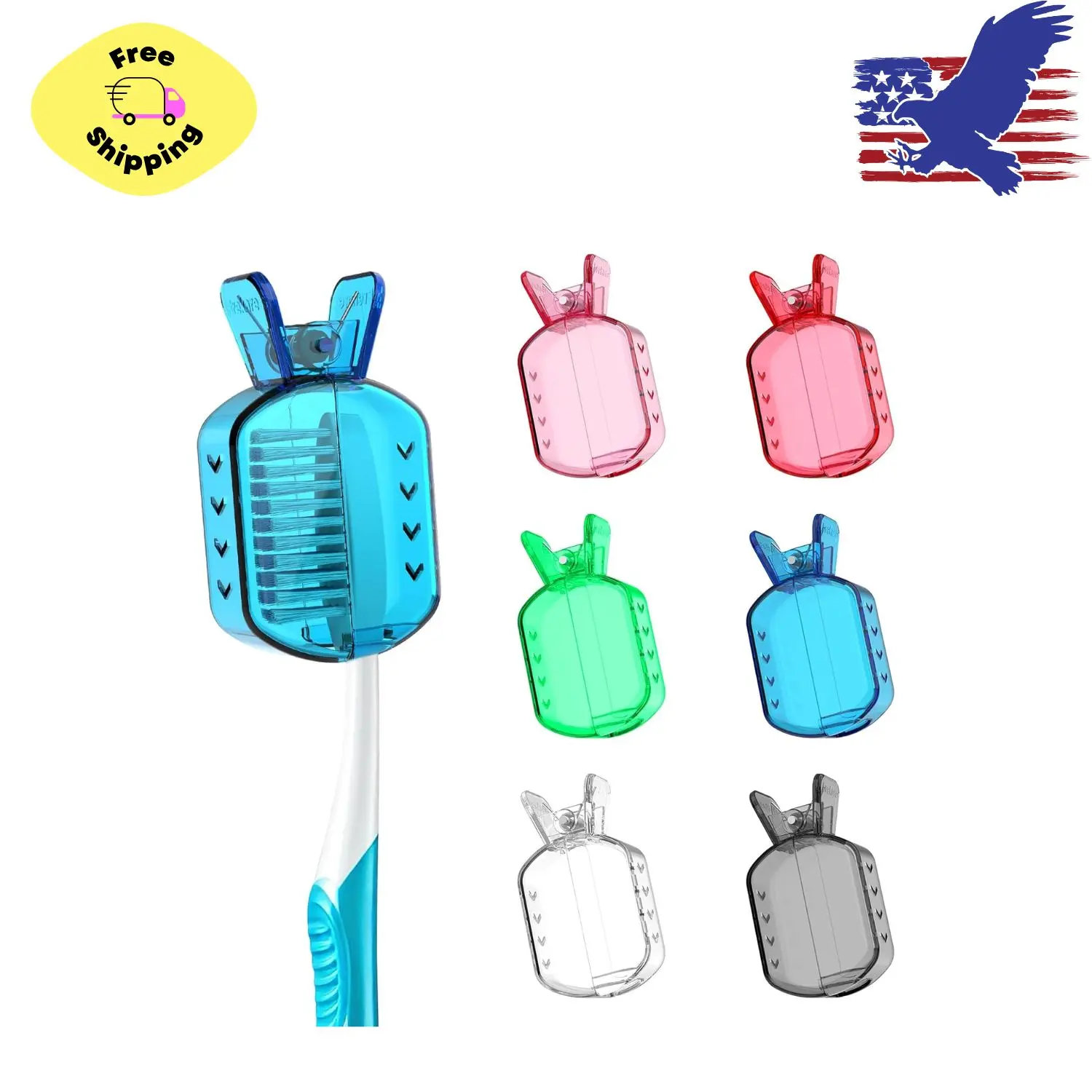 Toothbrush Covers Caps, Clip-On Toothbrush Protector