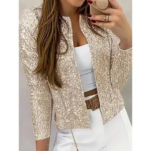Fortune-Attracting Premium Selection Women's Sequin Jacket