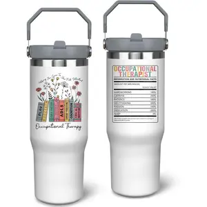 Occupational Therapy Gifts, Ot Therapist Gifts For Occupational Therapist, 30oz Occupational Therapy Tumbler with Handle Stainless Steel Insulated OT Cups Mugs Water Bottle
