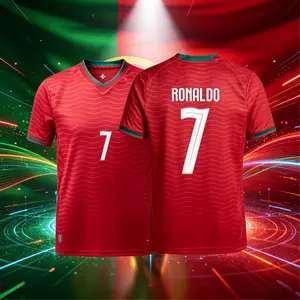 2026 Portugal Home And Away 7# Cristiano Ronaldo Short And Long Sleeve Soccer Jersey Fans Version Breathable