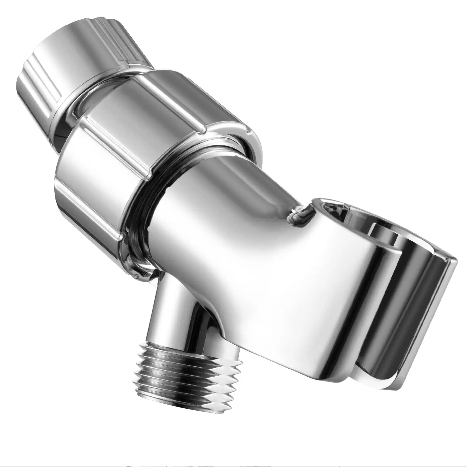 Morning Routine Upgrade – Adjustable Shower Arm Mount for Handheld Shower Head, 360° Swivel, 1/2" IPS In/Out, Universal Fit, Matte Black, Easy No-Tool Install, Durable Bake Finish, Perfect for Families