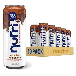 30g Protein Ultra Filtered Milk Shake – Mocha- 80mg Caffeine, Lactose Free, Low Sugar, 150 Calories, 10 Vitamins and Minerals - 11 fl oz, 10 Cans