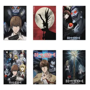 Death Note Light Yagami & Ryuk Canvas Print Poster, Anime Wall Art for Bedroom Decor, HD Print Manga Painting, Birthday Gift for Death Note Fans