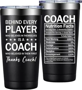 Coach Gifts for Men - Hockey Baseball Soccer Softball Basketball Football Coach Appreciation Gifts - 20oz Tumbler Cup 20 OZ Stainless Steel Tumbler