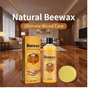 Natural Beeswax Wood Furniture Polish & Conditioner, Multipurpose Hardwood Floor Restorer Wax, Restore Shine Repair Dry Scratches for Wooden Table Cabinet Stair Doors & All Wood Surfaces