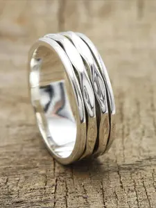 Vintage Boho Minimalism Silvery for Women Girl Men Anxiety Ring Meditation Ring Spinner Ring Best Christmas Gift Daily Vacation，Gift From A Best Friend Boho Style Rings Stacking Rings