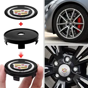 4pcs 60mm Car Styling Wheel Car Logo Badge Wheel Hub Cap Center Cover Emblem Accessories For Cadillac ATS CTS DTS STS SLS SLR XLR Seville Tiburon CT6 Escalade Accessories