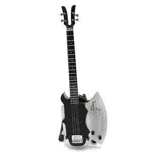 Miniature KISS Gene Simmons Ax Bass Guitar with Free Display Stand Collectible GIFT