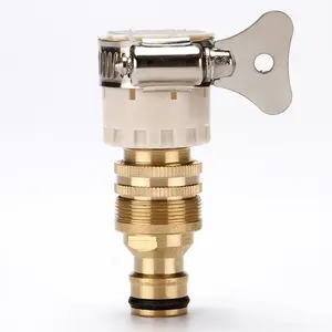 Heavy Duty Brass Faucet Adapter, Universal Quick Connector for Garden Hose, Sink, Washing Machine, Fits 15mm-23mm Taps, EU & US Thread Compatible, Leak-Proof Seal, for Home Garage Outdoor Use, Precision Threaded & Durable, Perfect for DIY Projects