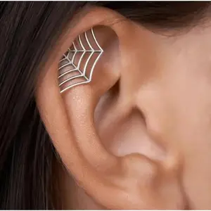 New Halloween horror earrings, ghost pendant earrings, Gothic spider web ring earrings-HN98-3