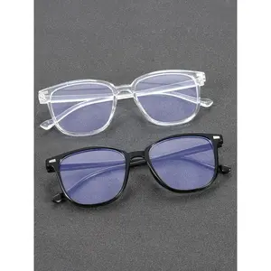 Classic Unisex Anti-Blue Light Glasses, Suitable for Office, TV, Reading, Gaming, Filter Harmful Blue Light, Plastic Frame, All Seasons Anti Eyestrain Eyewear Anti Fatigue Eyewear