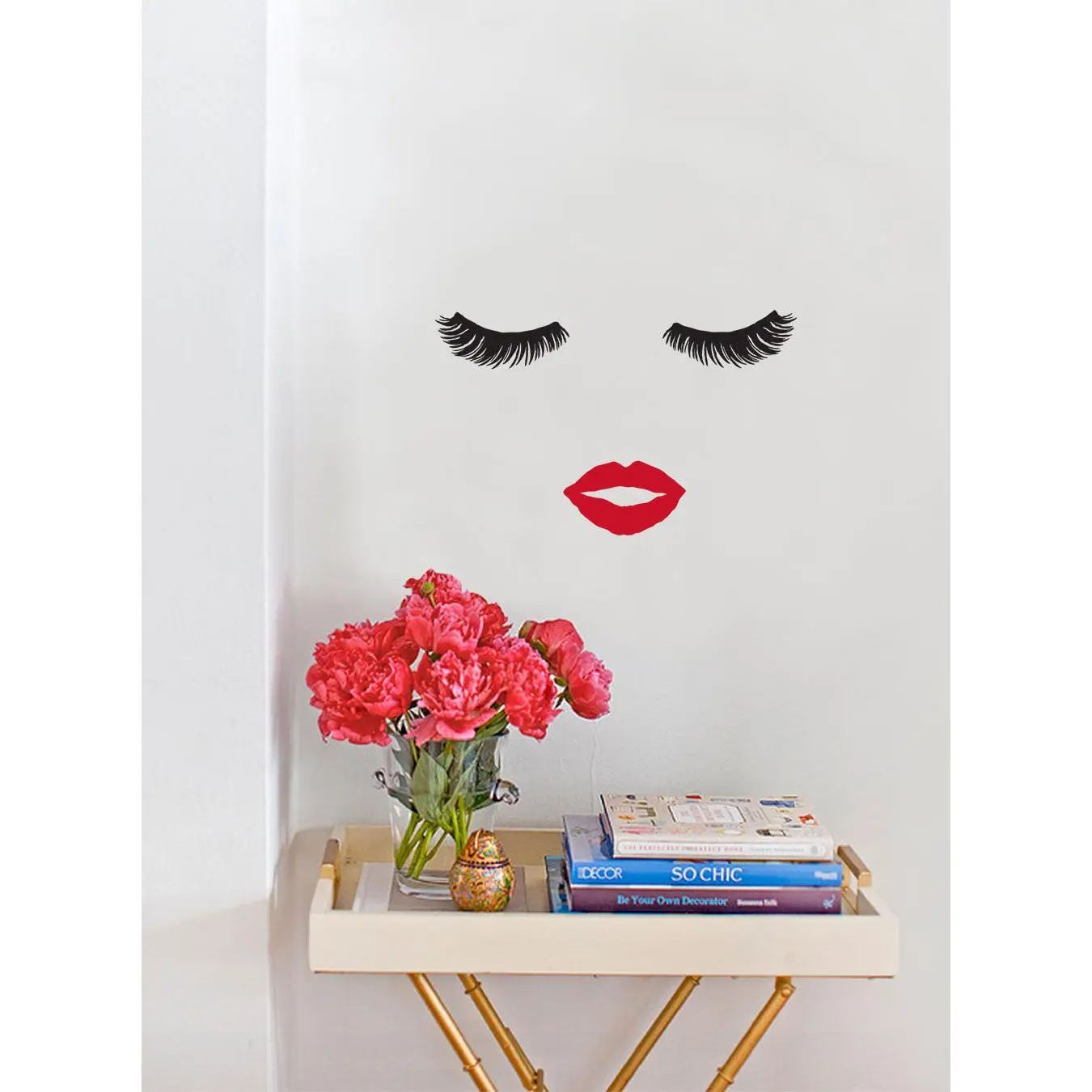 Eyelash Lips Wall Decals