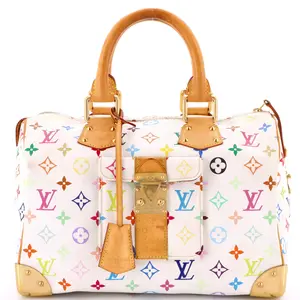 Pre-owned Louis Vuitton Canvas Coated Top Handle Bags Speedy Handbag Monogram Multicolor 30 by Rebag