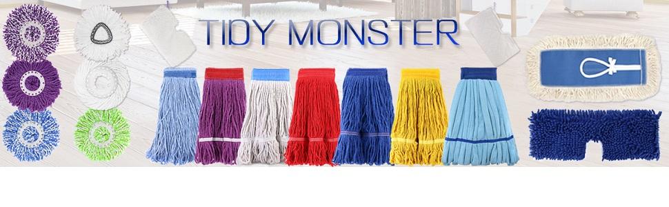 BONISON 3 Pack Spin Mop Replacement Heads for All 360° Spin Mop Systems – High Quality Microfiber Material, Suitable for Wet & Dry Use