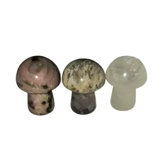 Mini Mushrooms - Rhodonite - Amethyst- Clear Quartz