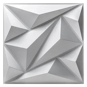 Art3d 12-Pack 19.7" x 19.7" 3D Wall Panels, Diamond Design Raised Texture, PVC Decorative Tiles, Covers 32 Sq.Ft, Versatile Use Effortless Diy Living Room