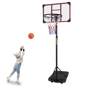 Adjustable Basketball Hoop Outdoor 5.6ft - 7ft – Portable Basketball Hoop for Kids & Teenagers, Indoor/Outdoor Basketball Goal System with 28" Shatterproof Backboard