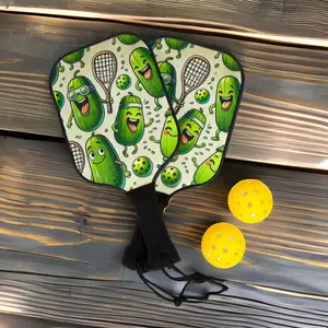 Pickleball Kit - Fun Pickle Squad-Themed Pickleball Set with Paddles and Balls - Perfect for Outdoor Fun & Sports Lovers