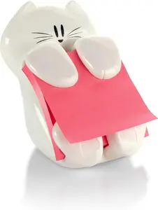 Note Dispenser Cat Design 3x3 in 1 Dispenser/Pack (CAT-330 White)