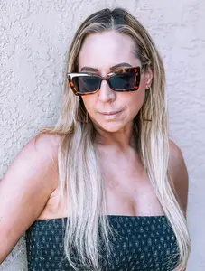 GOUJEBE Cat Eye Tortoise Shell Frame Sunglasses