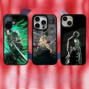Cool Green Customized Silicon Roronoa Zoro Z8 MagSafe Magnetic Wireless Charging Phone Casing - Protective, Shockproof Cover for iPhone 11, 12-17 (Pro, Max, Plus) Mobile Handheld Accessories