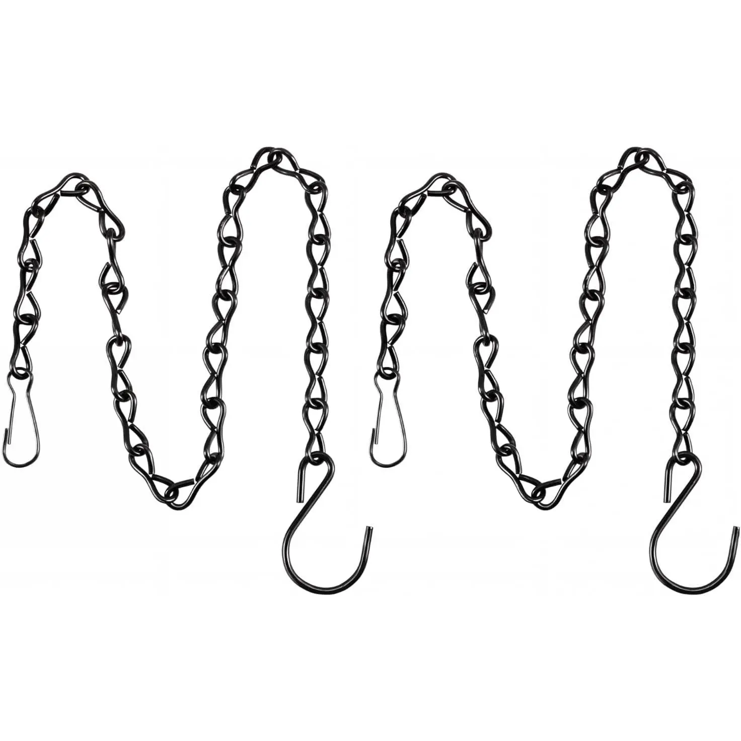 2 Pack Heavy Duty Hanging Chains 9.5” Black | Adjustable Metal Chains for Bird Feeders, Plant Pots, Lanterns & Outdoor Hanging Decor