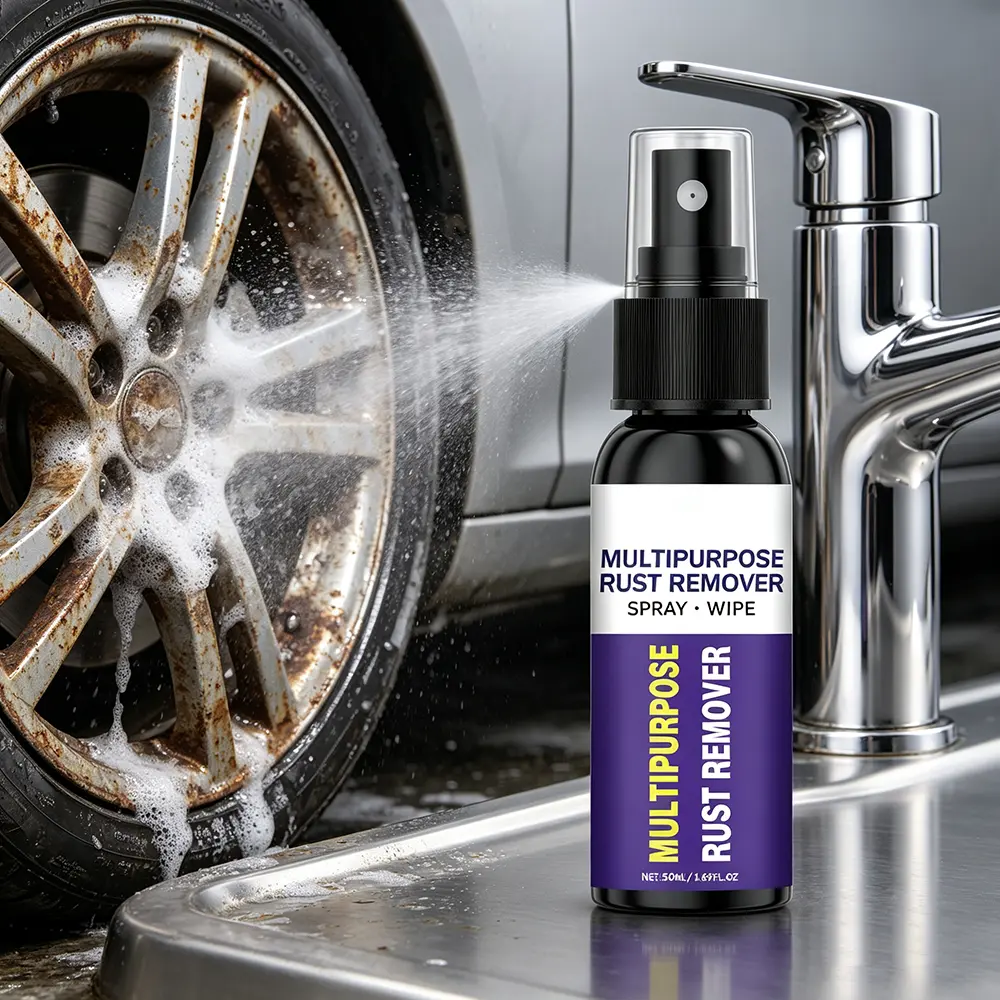Rust Remover for Car Wheels, Faucets & Stainless Steel – No Scrubbing, Instantly Dissolves Rust, Restores Shine in Minutes, 50ml