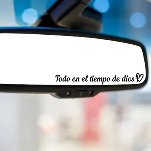 Inspirational Message Decal - "Todo en el tiempo de dios" Sticker for Vehicle Decoration - Simple & Effective Daily Reminder of Beliefs
