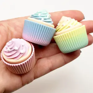 Cupcake Fidget Clicker Easter Egg Fillers 3d Printed Adult Fidget Toys Desk Pet Basket Stuffers For Teens Favors Candy Alternative Keyboard