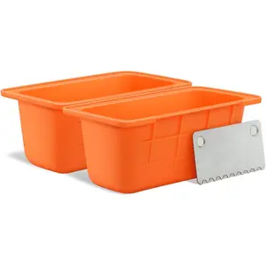 2 Silicone Grease Cup Liners for Blackstone Griddle, Reusable Grease Catcher & Grease Gate Fits 17-22-28-36 Inch, Drip Pan Liners (Orange)