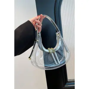 New Design Acrylic Women's Transparent Shoulder Bag, Large Capacity Chic Bag Large Capacity Women's Crossbody Bag small  laurel  shoulder  bag Elegant Women's Leather Crossbody Bag house  purse Genuine Leather Women's Crossbody Bag