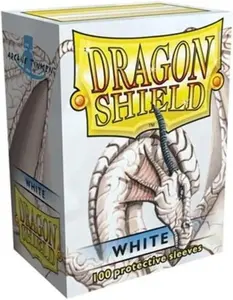 Dragon Shield Standard Size Card Sleeves – Classic White 100 CT - MTG Card Sleeves are Smooth & Tough - Compatible with Pokemon, Yugioh, & Magic The Gathering Card Sleeves dragon shield