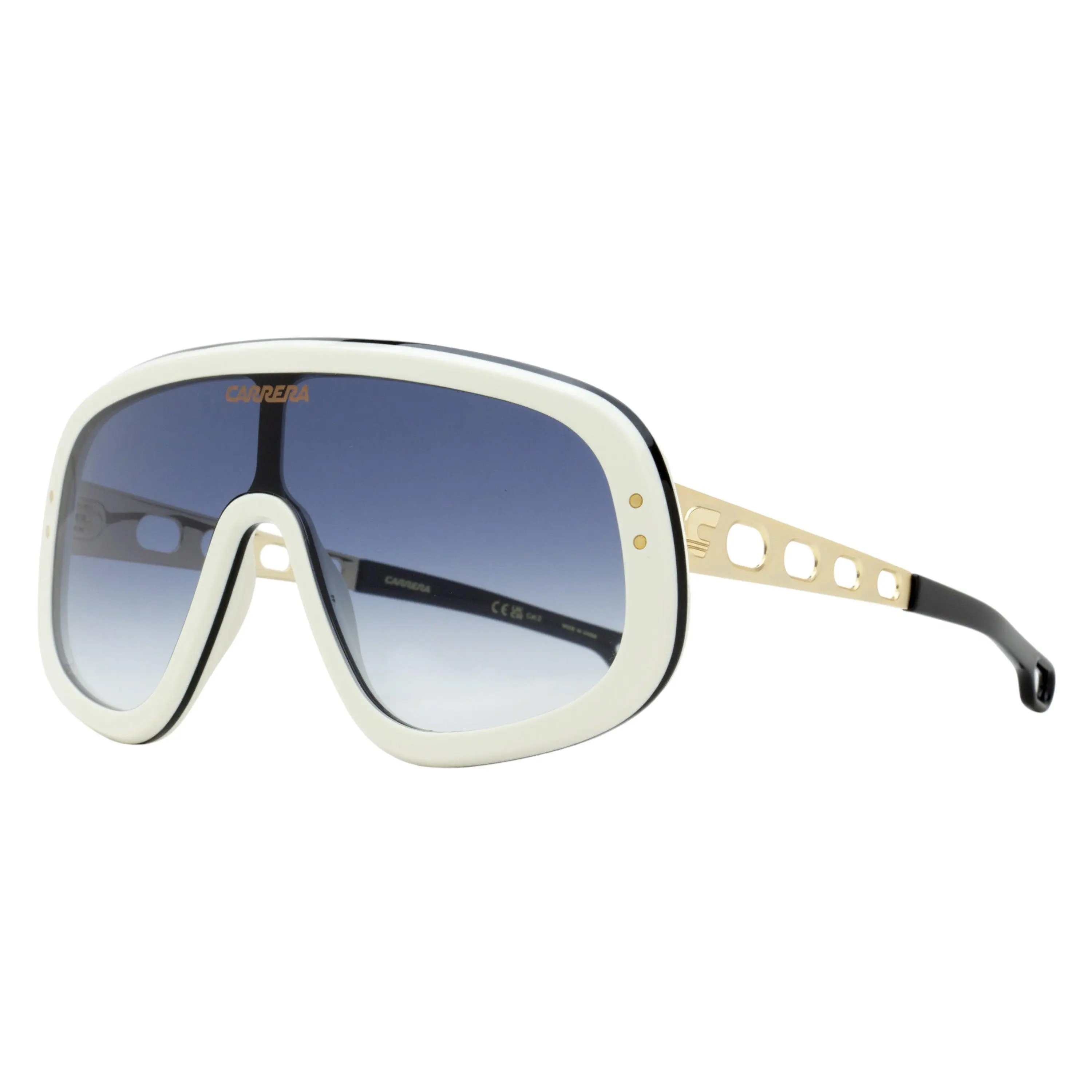 Carrera Mask Sunglasses FlagLab 17 B4E08 White/Gold 99mm