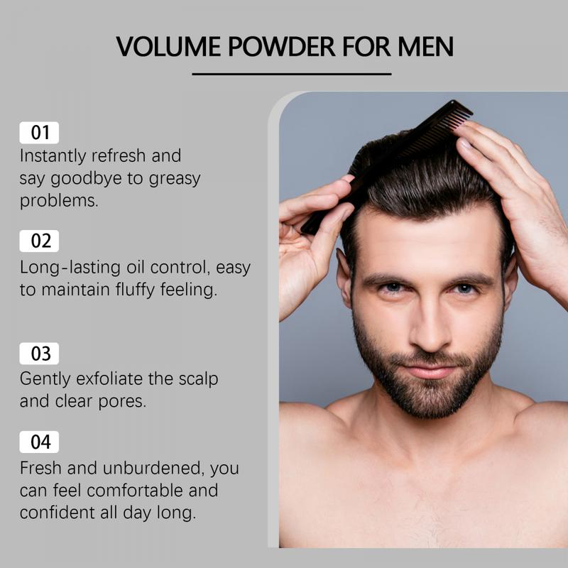 Men’s and Women’s Wash-Free Oil Control Texture-Enhancing Styling Powder – Instantly adds texture and volume, featuring all-natural ingredients, strong hold, wash-free high volume, gentle cleansing.Ideal for daily hair styling care for both men and women