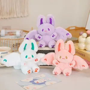 5.9in Kawaii Bat Rabbit Plush Toys Cute Bat Rabbit Plush Pendant Keychain Backpack Decor Plushies Stuffed Animals Doll Kids Gift
