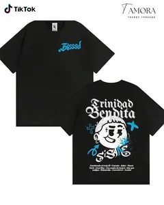 Blessd “Si Sabe” Trinidad Bendita Graphic T-Shirt, Latin Trap Streetwear Tee, Blessd Fans Outfit, Two-Sided Urban Vintage Unisex Shirt
