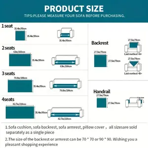 Thick Corduroy Sofa Cover in Solid Color for All Seasons, Washable Sofa Slipcover, Durable and Fade-Resistant 1-4 Seater Couch Protector