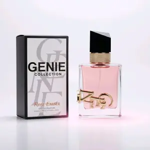 Genie Collection Rose Ember 0.85oz 25ml Women's Eau de Parfum Elegant Long-Lasting Fragrance with Orange Blossom, Jasmine, and Warm Vanilla Amber — Premium Designer Scent for Day and Night