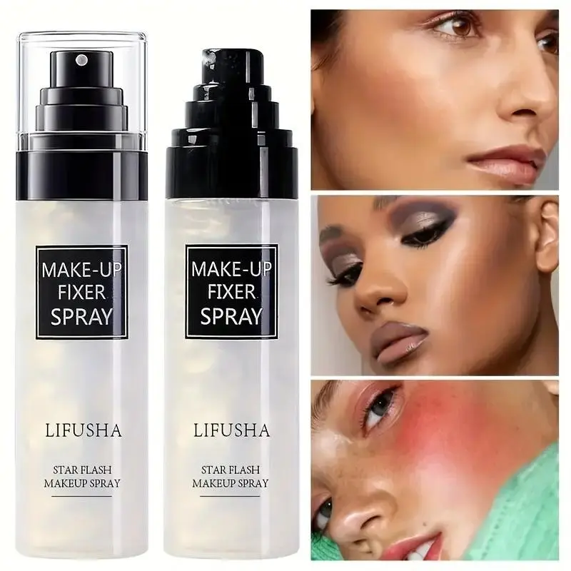 Starlight Glitter Setting, Finishing, Makeup Fixing Spray - Long-lasting oil control, water- and sweat-resistant, ensures makeup perfect - Suitable for oily skin, humid climates, a beauty gift for Valentine's Day