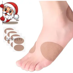 Moleskin for Feet, Moleskin Adhesive Pads, Moleskin Padding for Blisters, Shoes, Toes, Heel | Blister Prevention Tape Patch - 20 Sheets (40 Pieces Total)