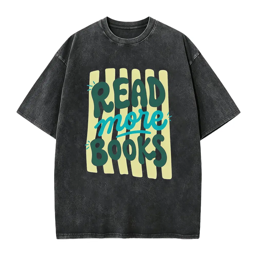 Read More Books T-Shirt Book Lover Gifts, Trendy Stripes Bookish Graphic Tee