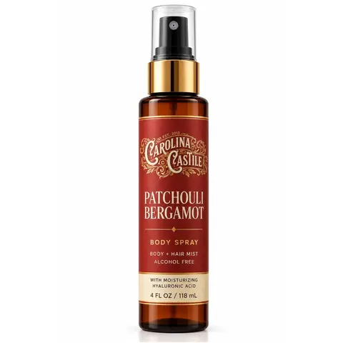 Patchouli Bergamot Body Spray & Hair Mist, 4 oz