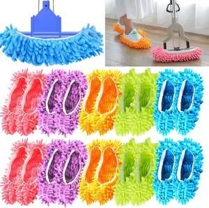 20 count Mop Slippers,10 Pairs Mop Socks for Floor Cleaning,Washable  Microfiber Mop Shoes,Mopping Slippers Shoes Cover,Soft Dusting Slippers for Women Men House Office Bathroom Kitchen