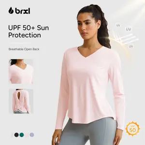 BRXL【Discount for live】Women's Casual Long Sleeve Top - Soft Stretch Everyday Basic Tee for Yoga Lounge Daily Wear-brxl-1,summerwins