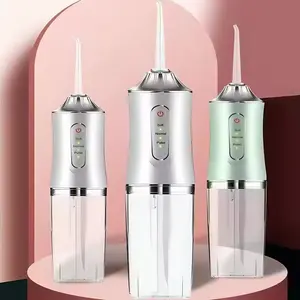 4-In-1 Flosser Oral Irrigator, Cordless Dental Flosser with 3 Modes & 4 Nozzles, 800mah, Essential for Men and Women