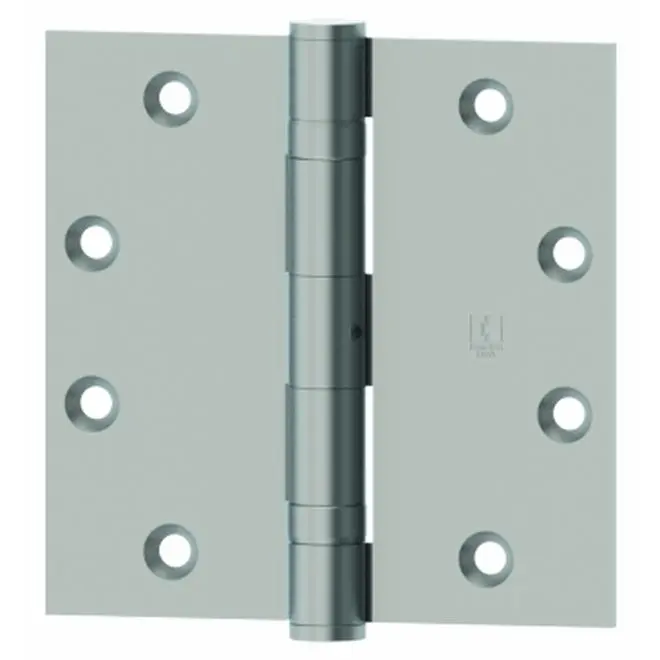 4.5 x 4.5 in. Full Mortise Five Knuckle Plain Bearing Standard Weight Hinge, No. 008720 Satin Chrome