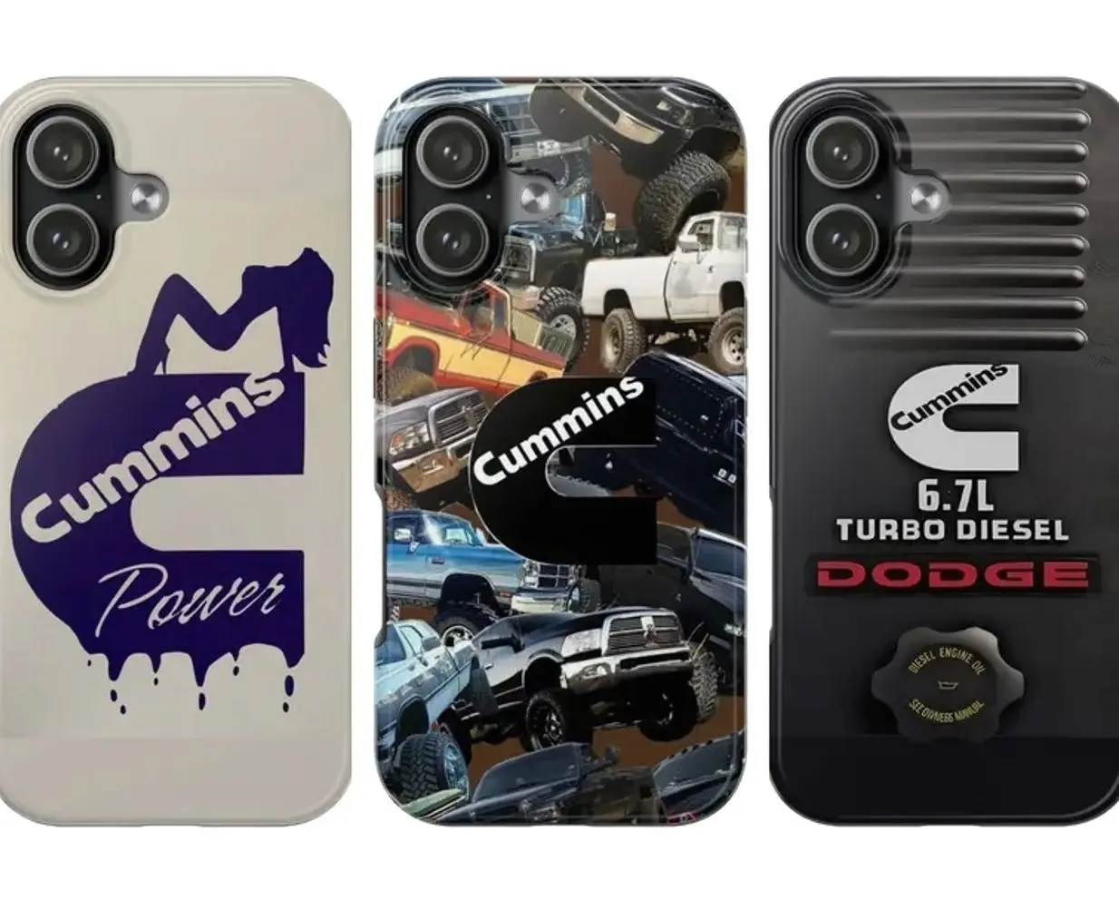 Cummins 6.7L Turbo Diesel Dodge-Themed Industrial Phone Case Compatible with iPhone 17, 16, 15, 14, 13, 12, 11, X & Galaxy