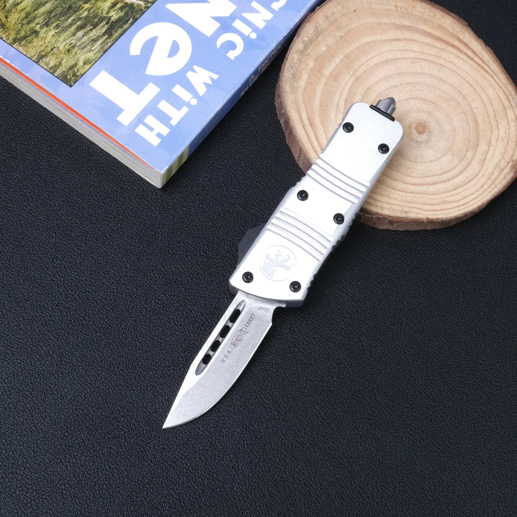 CT portable folding knife, pure aluminum handle, D2 high hardness corrosion-resistant steel, outdoor driving, camping, fishing EDC tool, portable tool, best gift.