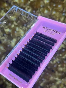 MYLASHXO Cashmere Effortless Easy Fanning Eyelash Extensions 0.03-0.05 Thickness C CC D DD Curl  Mixed Length Trays High-Quality Mega Volume Lash Sets for Beginners & Experienced Lash Artists Supplies for Lash Techs Eyelash Trays