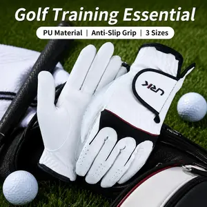 Men's Left Hand Golf Gloves PU Material Non-Slip Breathable Golf Gloves Ideal Gift for Golf Lovers